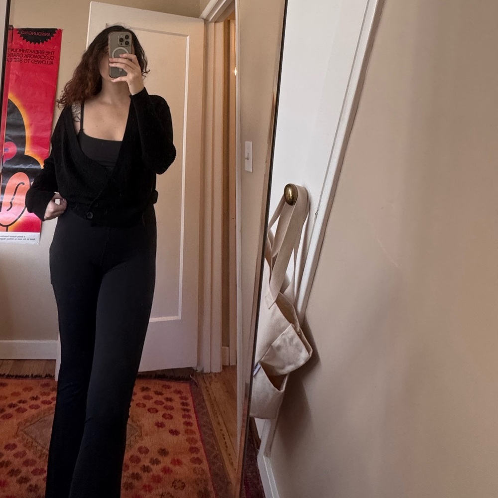Banana Republic Black Drape Front Cardigan